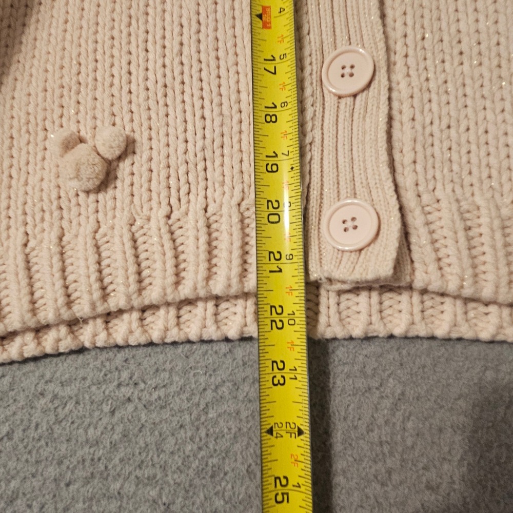 Disney Parks Mickey Mouse Pom Pom Shaker Knit Cardigan Pink Gold Women's Size XL - Picture 7 of 9
